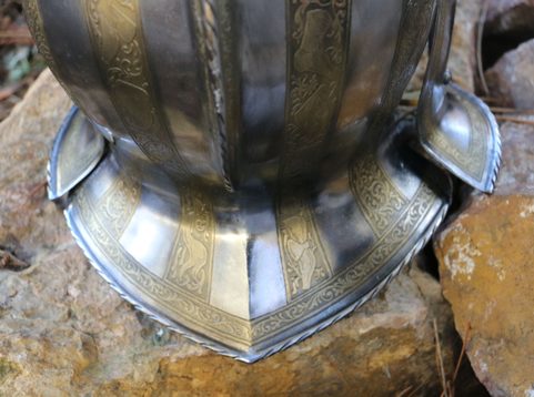 STURMHAUBE / BURGONET - LUXURY ETCHED HELMET