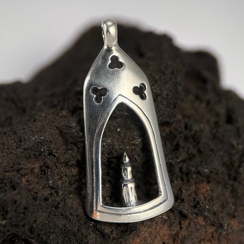 LANTERNE MÉDIÉVALE - LUMIÈRE POUR L'ÂME, PENDENTIF EN ARGENT
