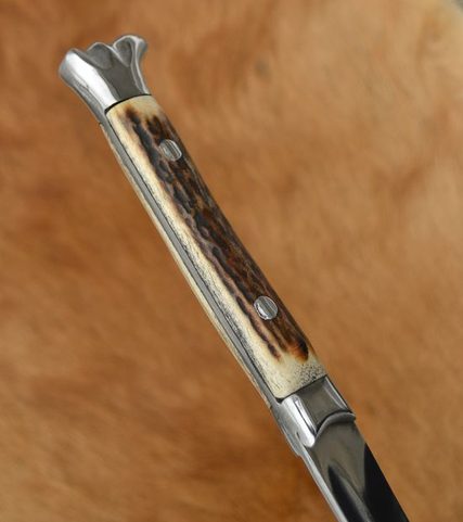LONG MEDIEVAL KNIFE WITH ANTLER