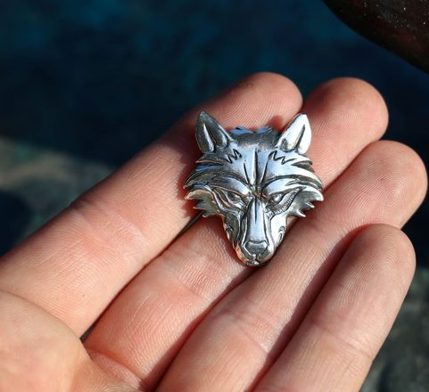 VUK, ARGENT SLAVE LOUP PENDENTIF