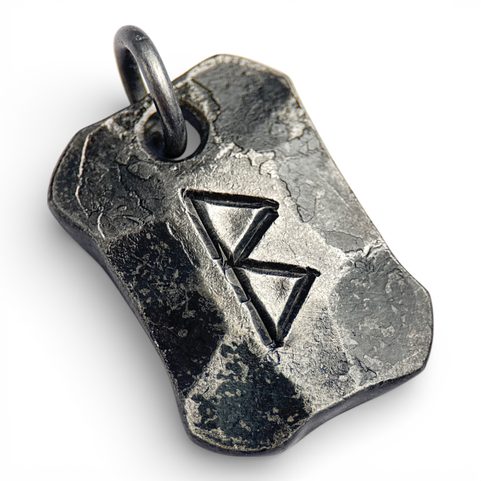 BERKANAN, FER, FORGÉ, PENDENTIF