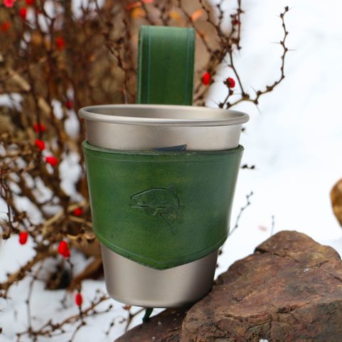 FISH LEATHER CUP HOLDER, PERUNIKA SYSTEM