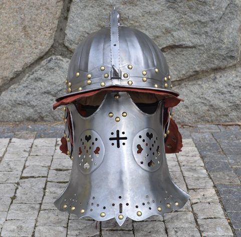 LOBSTER-TAIL HELMET, EXACT MUSEUM REPLICA