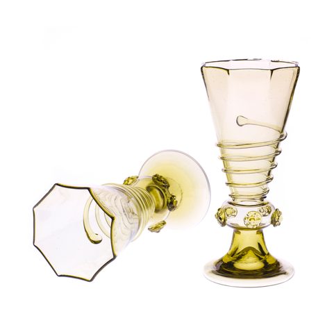 OCTAGON - RENAISSANCE GREEN FOREST GLASS - SET OF 2
