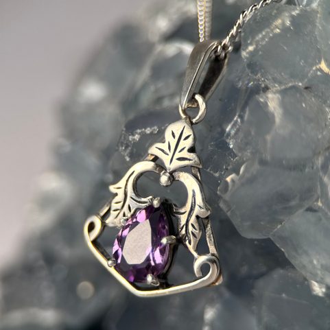 ZEPHYRS, PENDANT, SILVER - AMETHYST