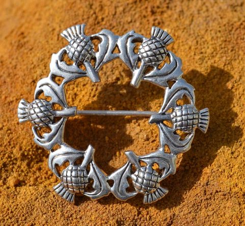 THISTLES, SILVER SCOTTISH BROOCH, AG 925