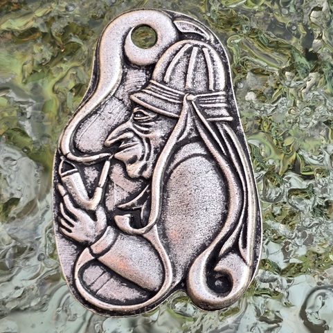 VODNIK, SLAVIC WATER SPRITE, PENDANT, ZINC