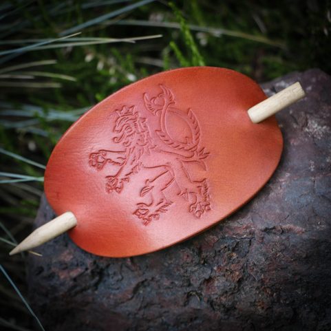 BOHEMIA LEATHER HAIR CLIP BROWN