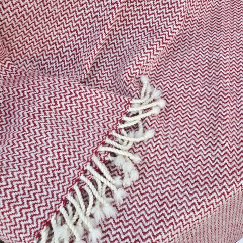MERINO, COUVERTURE EN LAINE DES BALKANS, ZIGZAG
