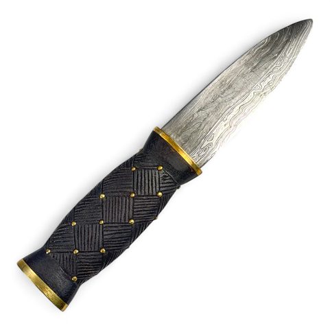 SGIAN DUBH, SCHOTTISCHES MESSER - DAMASZENERSTAHL