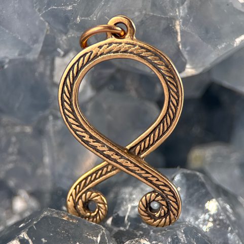 TROLL CROSS, ODAL RUNE, PENDANT, BRONZE