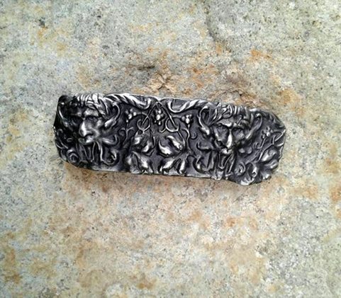 FAUN, PEWTER BARRETTE HAIR CLIP CLASP