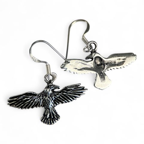 RAVENS SILVER EARRINGS