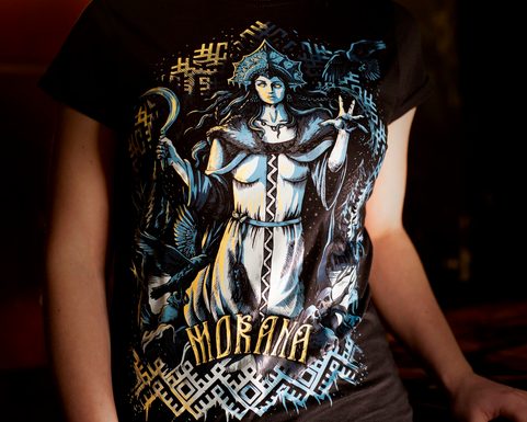 MORANA, GODDESS OF DEATH, COLORED WOMEN'S T-SHIRT
