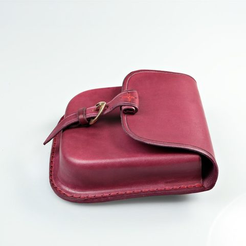 GENTLEMAN, LEATHER BELT BAG - RED