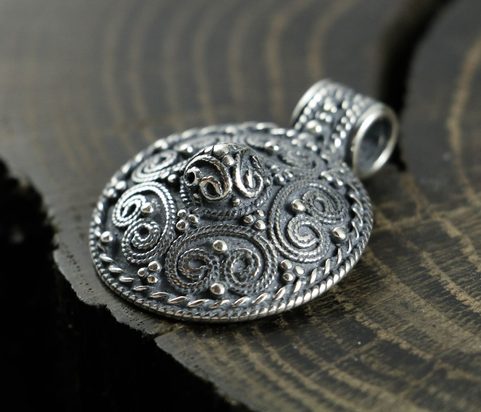 PENDENTIF VIKING, STORA RYK, SUÈDE, ARGENT
