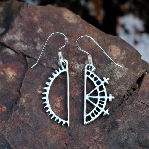 BEAIVI ET MANO - SOLEIL ET LUNE, BOUCLES D'OREILLES SAMI, ARGENT