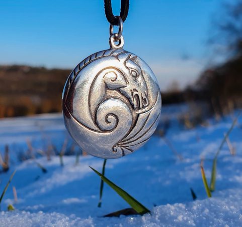 CERLIC HORSE SILVER PENDANT