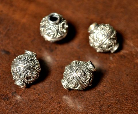 SILVER SLAVIC GOMB, BEAD, SILVER 925
