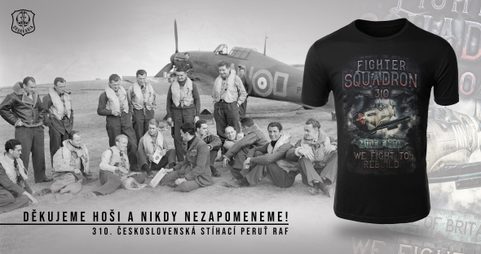 SUPERMARINE SPITFIRE 310TH CZECHOSLOVAK SQUADRON RAF T-SHIRT FÜR MÄNNER