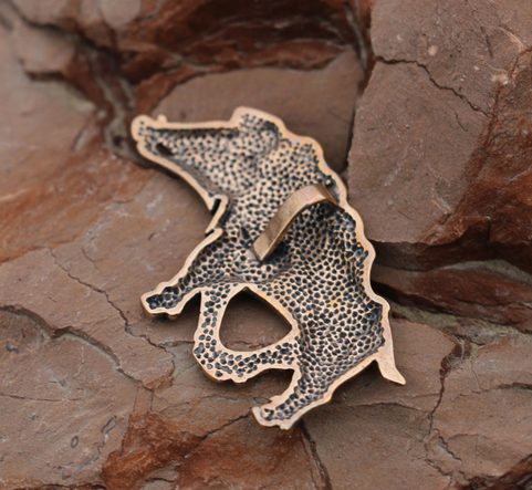 COLLACH - CELTIC BOAR PENDANT, BRONZE