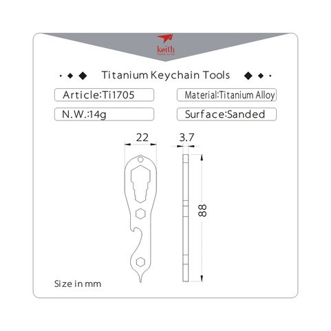 TI1705 TITANIUM TOOL KEITH