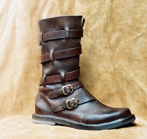 DUKE, LEATHER HALF BOOTS