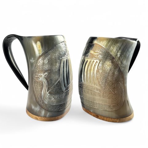 DRAKKAR, VIKING SHIP, HORN CUP