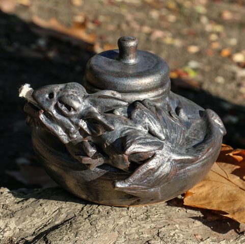 DRAKEN - TABLE OIL LAMP WITH DRAGON