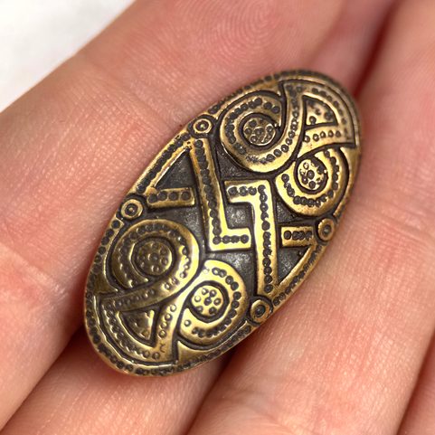 OVAL VIKING BROOCH, BRONZE