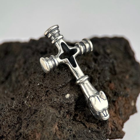 FENRIR - ISLANDAIS LOUP CROIX, ARGENT