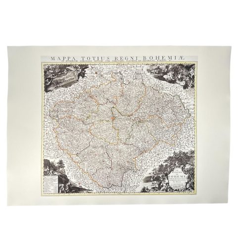 MAPPA TOTIUS REGNI BOHEMIAE, HANDGESCHÖPFTES PAPIER