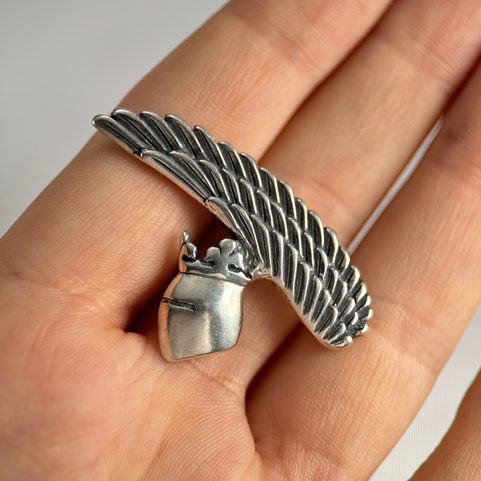 CASQUE, PENDENTIF, ARGENT DE CHEVALIER