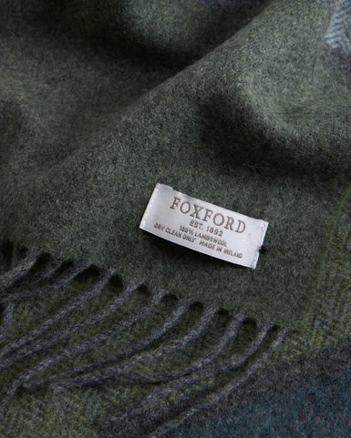 IRISH WOOL SCARF WINTER STRIPE