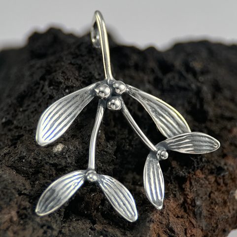 DRUID MISTLETOE, PENDANT, SILVER