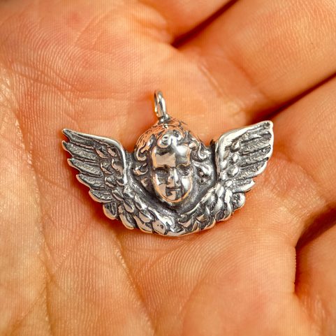 CUPID, SILVER PENDANT