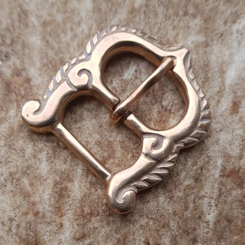 MEDIEVAL BELT BUCKLE, HUNGARY, BRONZE