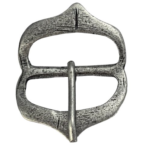 MEDIEVAL BUCKLE, CASTLE OF SION NEAR KUTNÁ HORA, BOHEMIA, 15TH CENTURY, ZINC