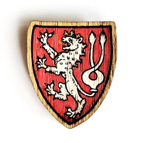 MEDIEVAL COAT OF ARMS WITH CZECH LION, PIN