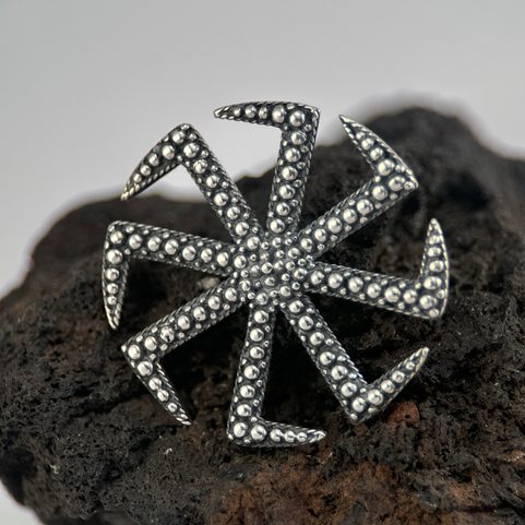 SLAWISCHER KREIS, SYMBOL DER SONNE, ANHÄNGER, SILBER 925