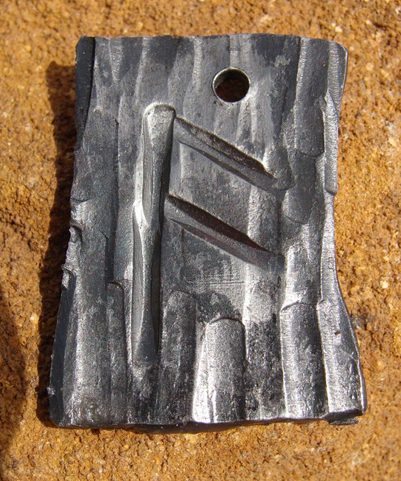 ANSUZ, FORGED RUNE PENDANT, IRON