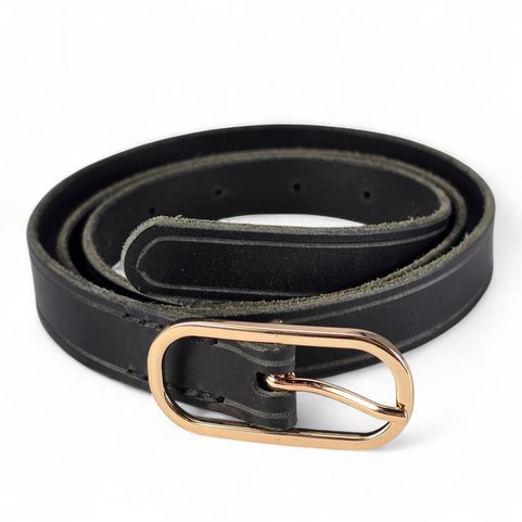 CEINTURE EN CUIR POUR ENFANTS, NOIRE