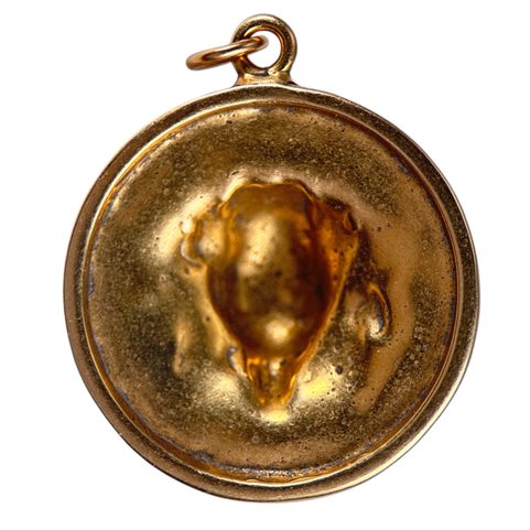 SLAVIC WOLF PENDANT, BRONZE