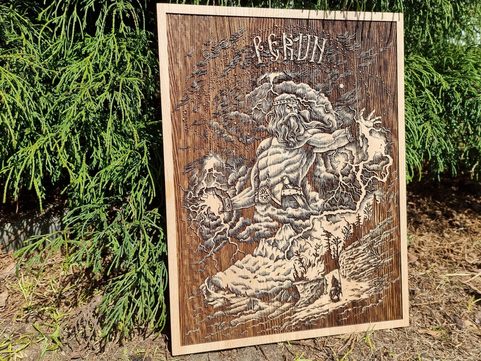 PERUN WANDDEKORATION, HOLZ