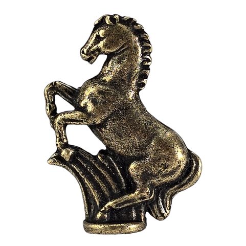 HORSE, FIGURINE, ZINC, ANT. BRASS