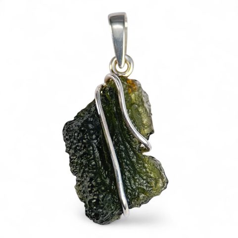 QUANTUM, PENDANT - MOLDAVITE, SILVER 925/1000