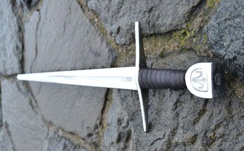 ÉPÉE ETCHÉE, RÉPLIQUE DE MUSÉE, XIII. SIÈCLE
