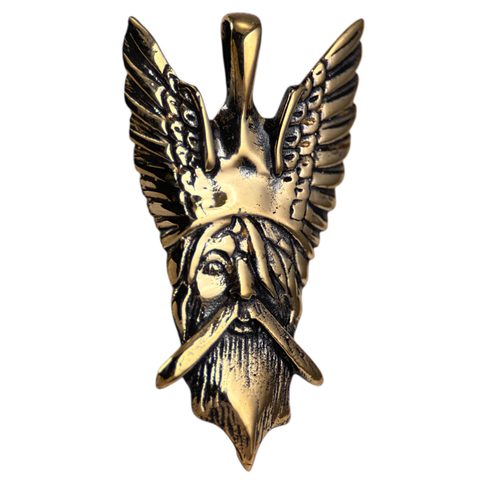 VIKING GOD ODIN, PENDANT, BRONZE