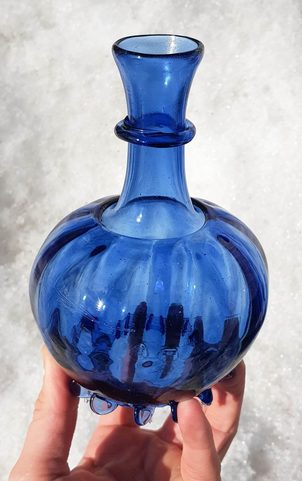 OSTIA BLUE CARAFE - HISTORICAL GLASS