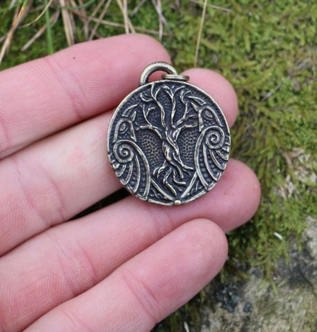HUGINN AND MUNINN, VIKING TALISMAN, ZINC